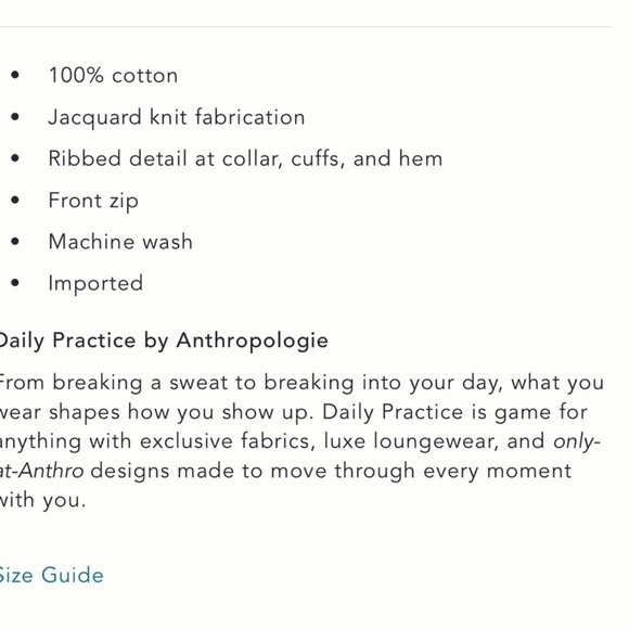 Nwt daily practice zip up cardigan - Picture 3 of 6